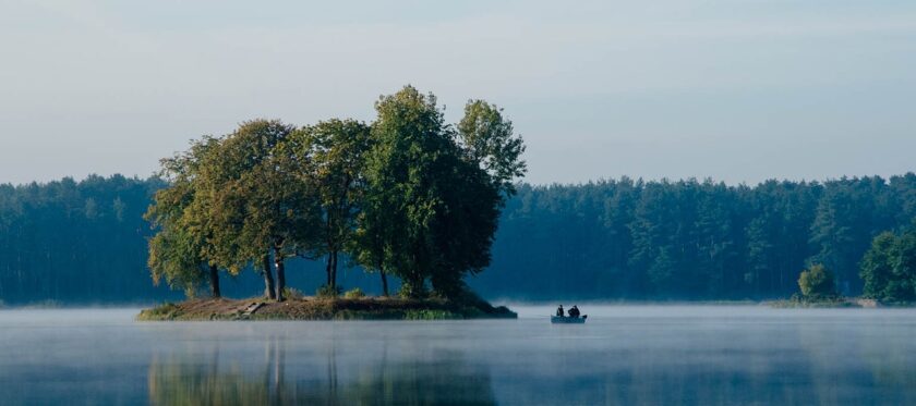 water, fishermen, landscape