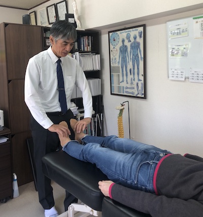 てんびんカイロプラクティックでの検査の様子