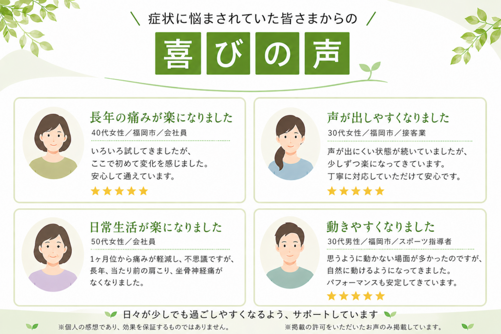 喜びの声の図