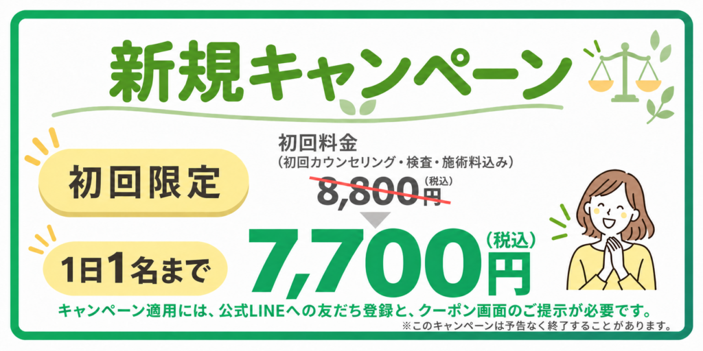 新規キャンペーンのバナー